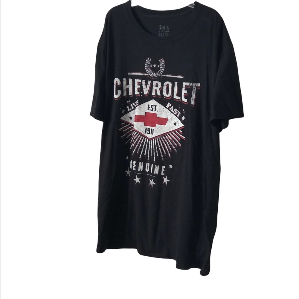 Tee Luv Mens Chevrolet black shortsleeved T-shirt Size XL